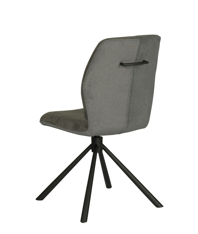 Stuhl MANOA - drehbar, Stoff, Grau