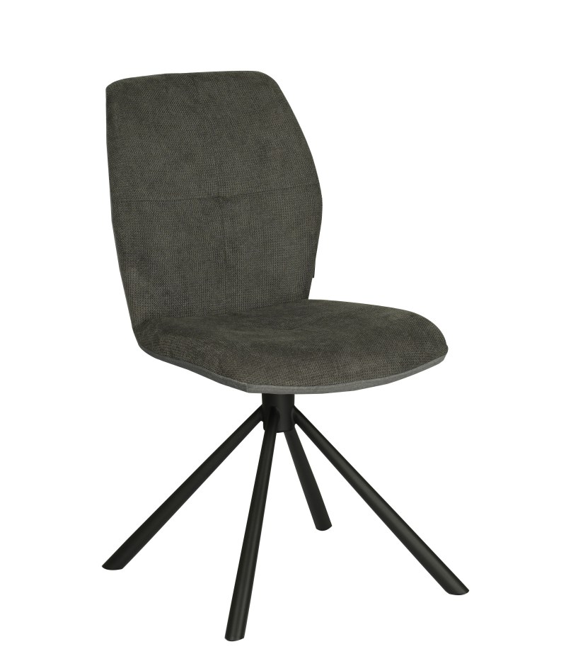 Stuhl MANOA - drehbar, Stoff, Grau