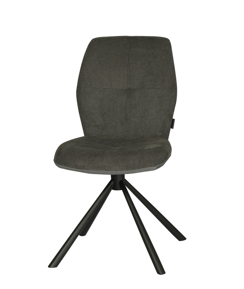 Stuhl MANOA - drehbar, Stoff, Grau