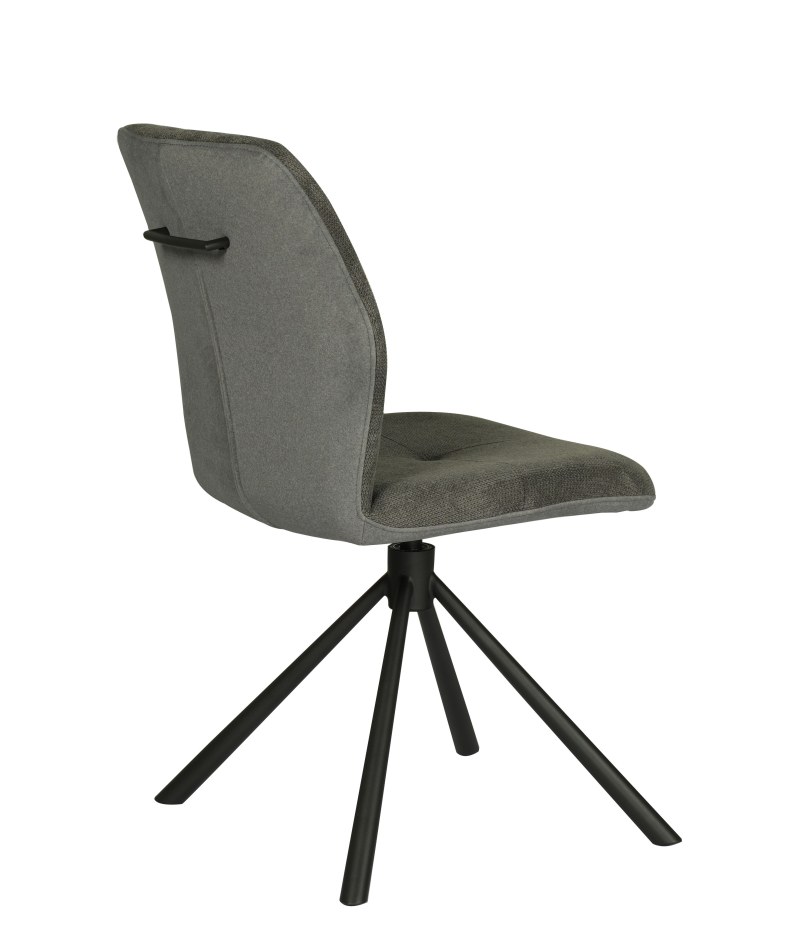 Stuhl MANOA - drehbar, Stoff, Grau