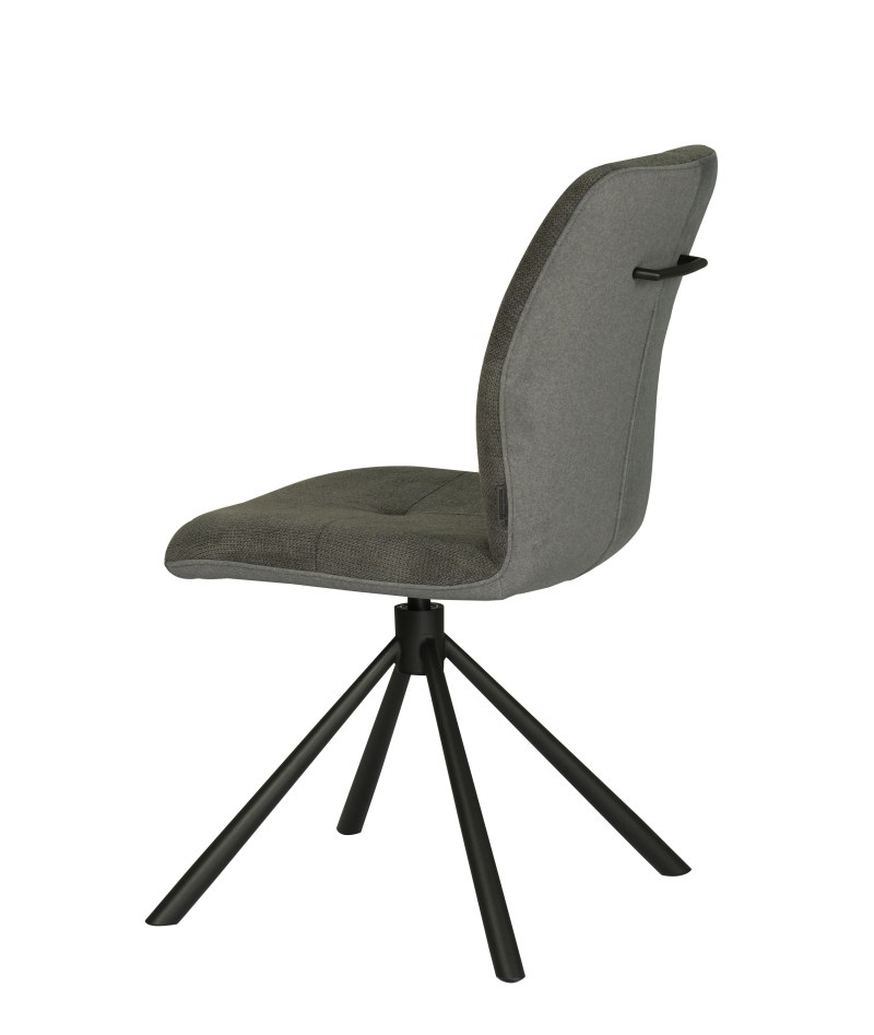 Stuhl MANOA - drehbar, Stoff, Grau