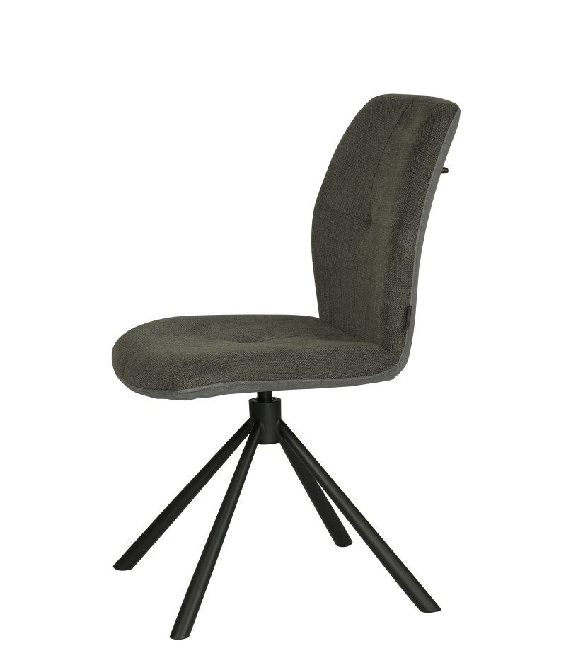 Stuhl MANOA - drehbar, Stoff, Grau