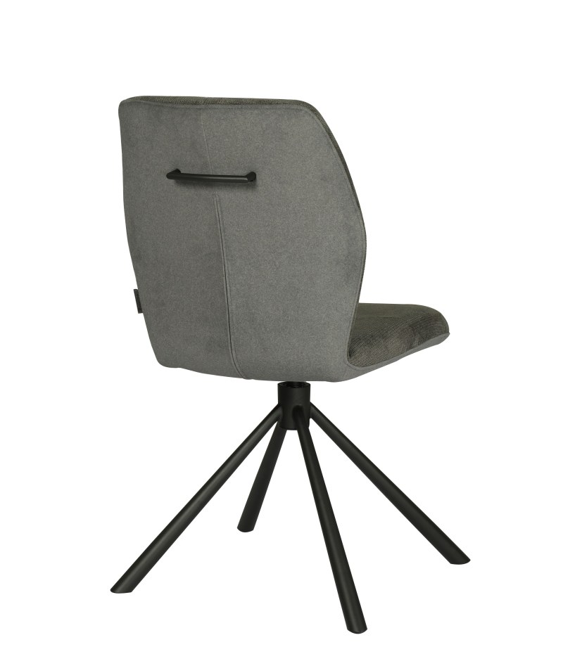 Stuhl MANOA - drehbar, Stoff, Grau