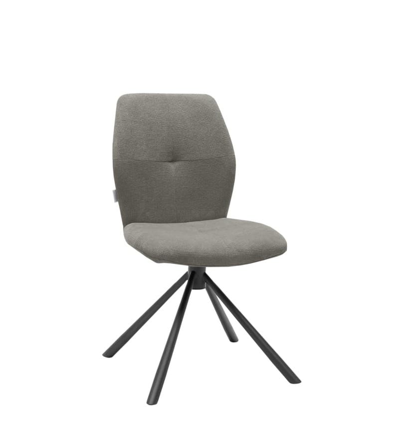 Stuhl MANOA - drehbar, Stoff, Grau