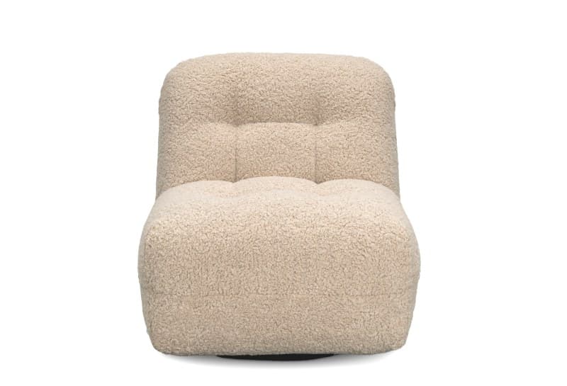 Drehsessel Anton - drehbar, Stoff, Beige