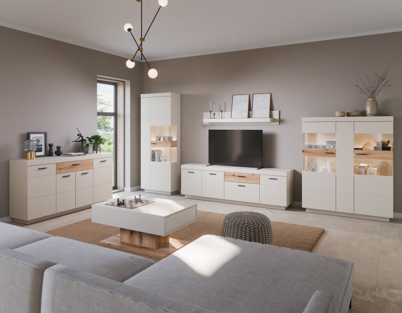 Couchtisch - LB ca. 100x63 cm, Kaschmir, Coast Evoke Eiche Nachbildung