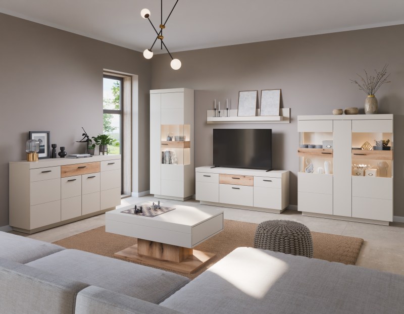 Couchtisch - LB ca. 100x63 cm, Kaschmir, Coast Evoke Eiche Nachbildung