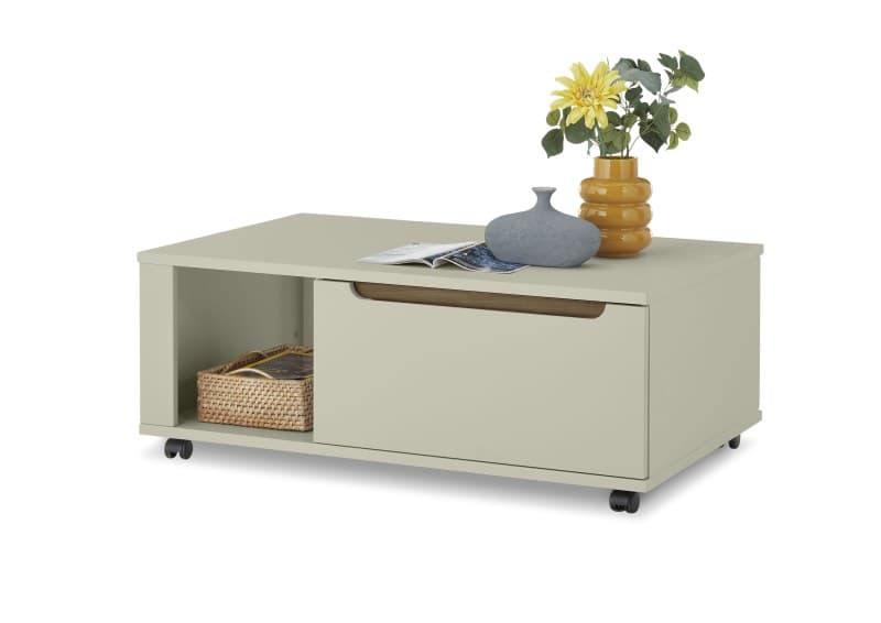 Couchtisch - LB ca. 110x65 cm, Kaschmir, Nussbaum Nachbildung