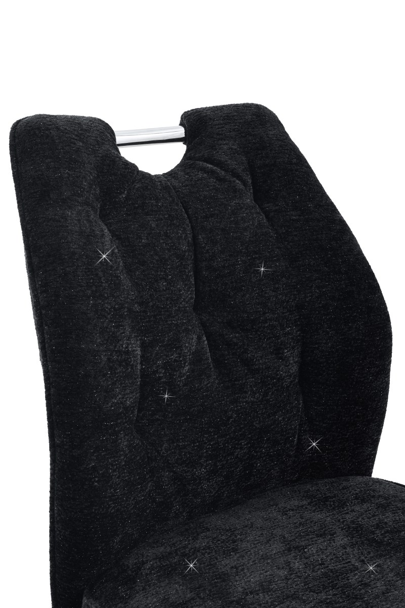 Freischwinger - Stoff, Schwarz