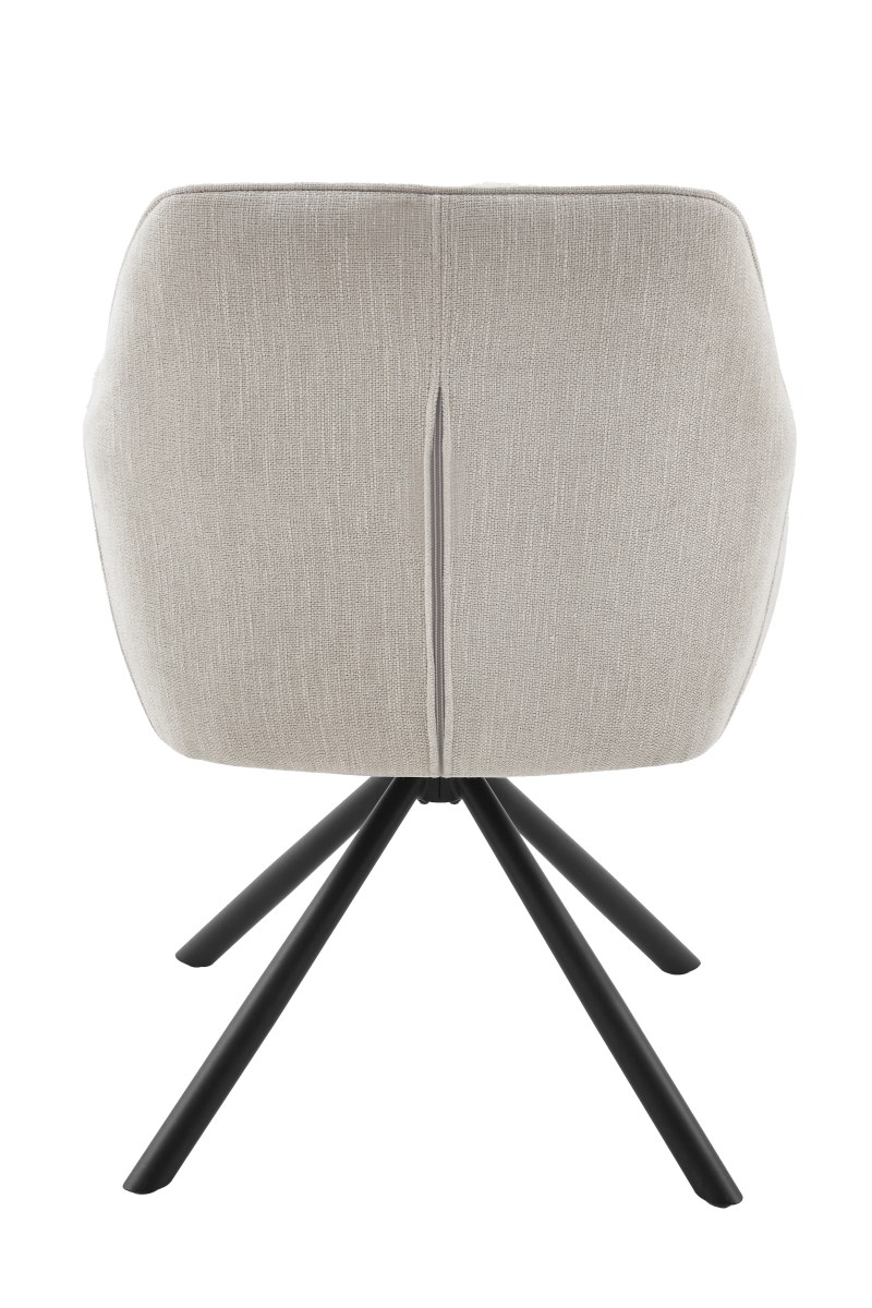 Armlehnstuhl - drehbar, Stoff, Beige