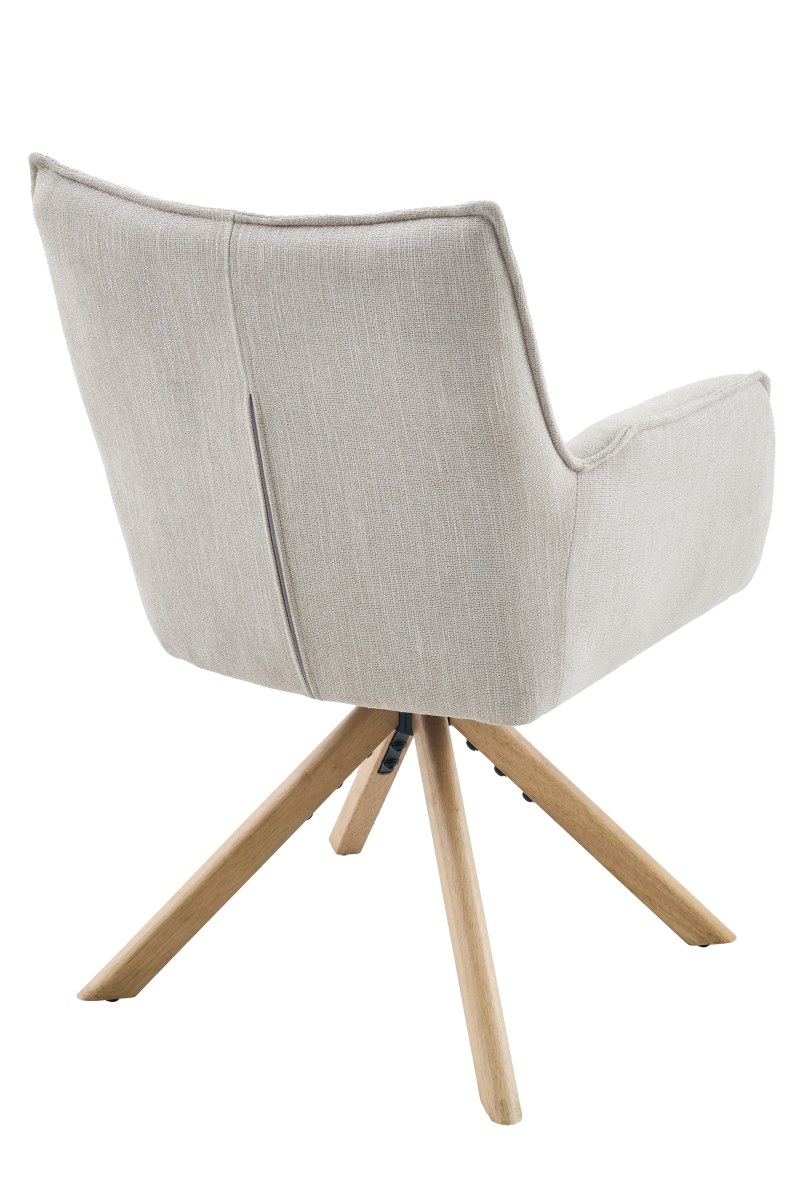 Armlehnstuhl - drehbar, Stoff, Beige
