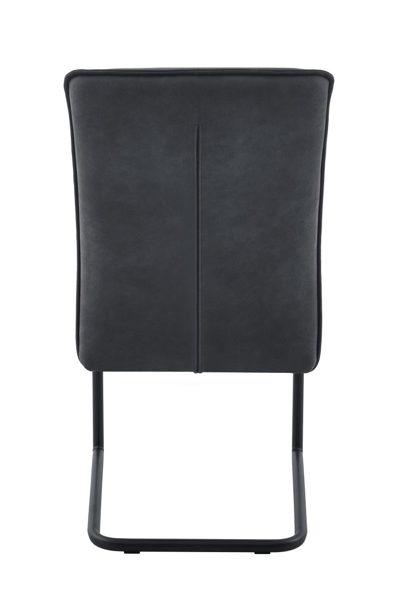Freischwinger - Leder & Stoff, Vintage Anthrazit