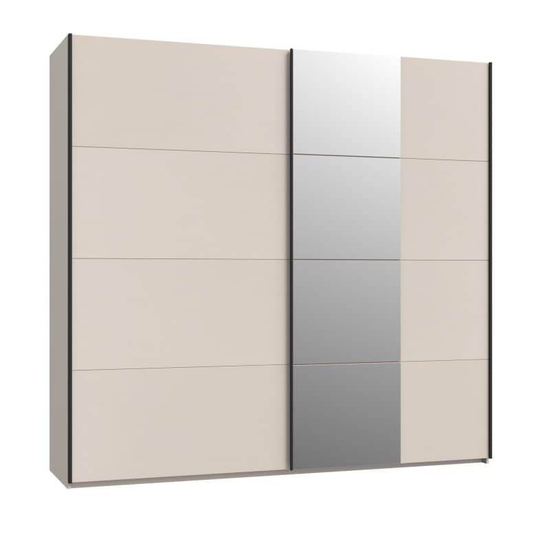 Schwebetürenschrank FRIESO- B. ca 220 cm, Sand, Spiegel