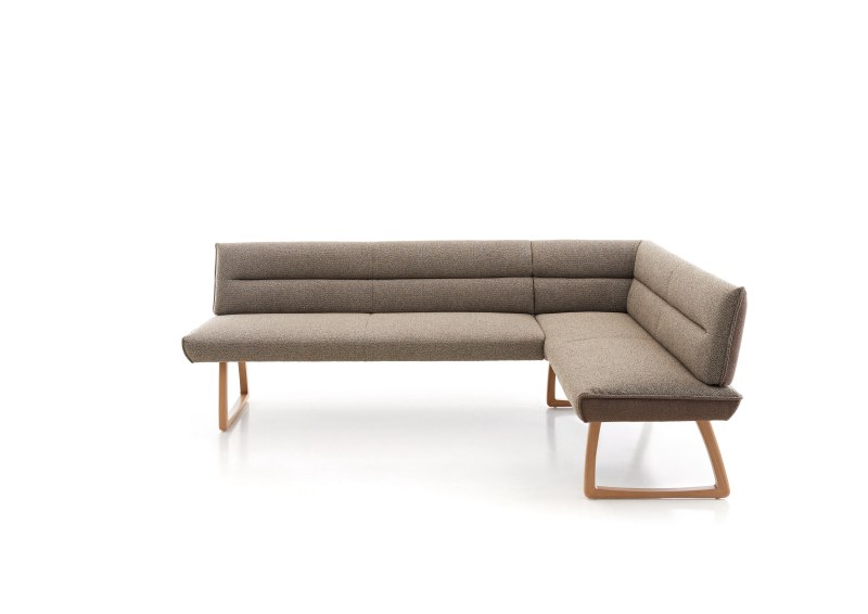 Eckbank - LB ca. 237x162 cm, Stoff Graubraun