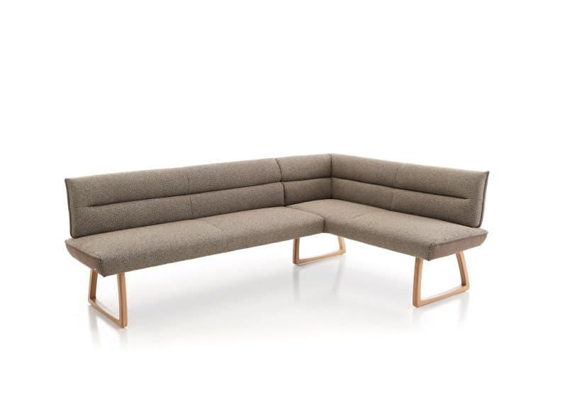 Eckbank - LB ca. 237x162 cm, Stoff Graubraun