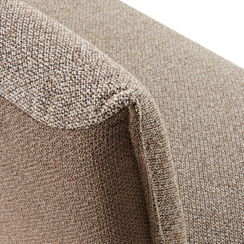 Eckbank - LB ca. 237x162 cm, Stoff Graubraun