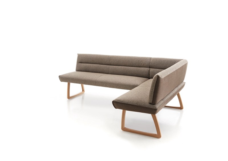 Eckbank - LB ca. 237x162 cm, Stoff Graubraun
