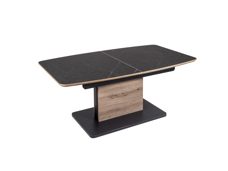Couchtisch - höhenverstellbar, ausziehbar, LBH. ca. 120-160x70x56-75 cm, Schwarz