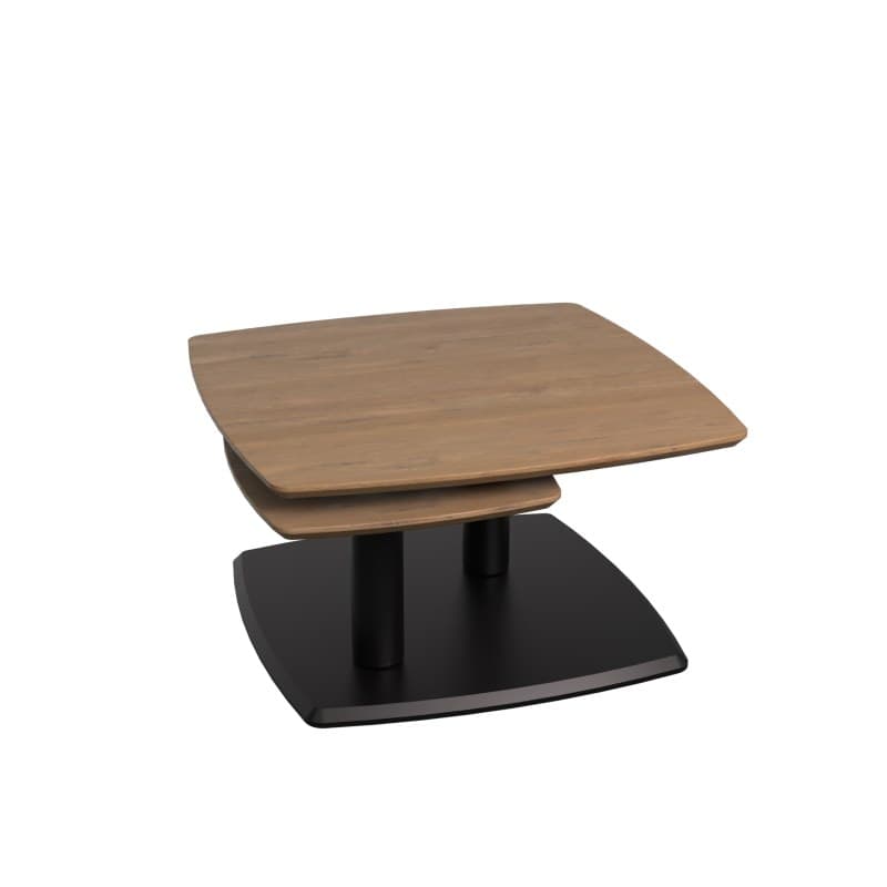 Couchtisch - LBH. ca. 76x76x43+38 cm, Wildeiche furniert
