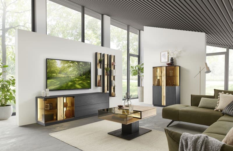 Couchtisch - Schubkasten, LBH100x70x49 cm, Kernesche massiv