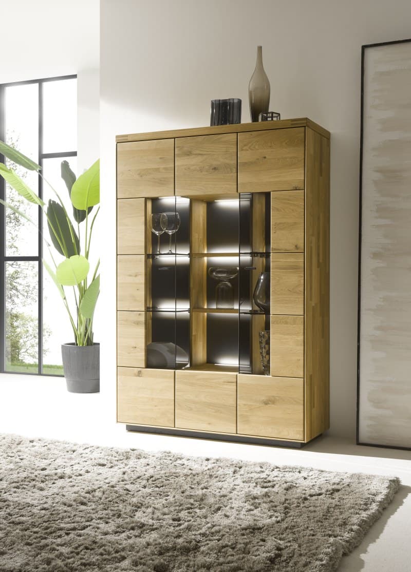 Highboard - Wildeiche massiv