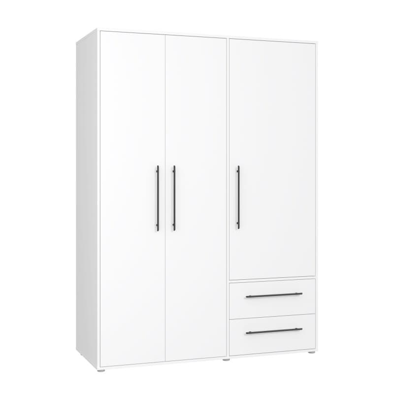 Drehtürenschrank FATHIE- B ca. 144 cm, Weiß