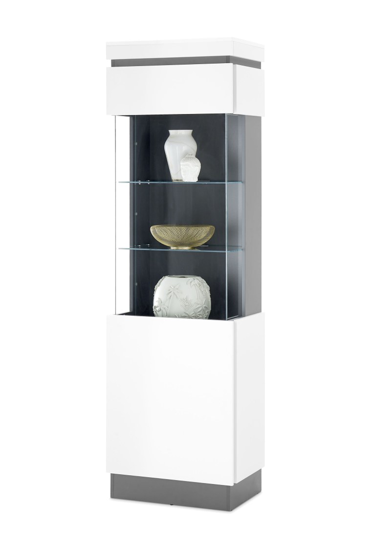 Vitrine - Alpinweiß, Anthrazit