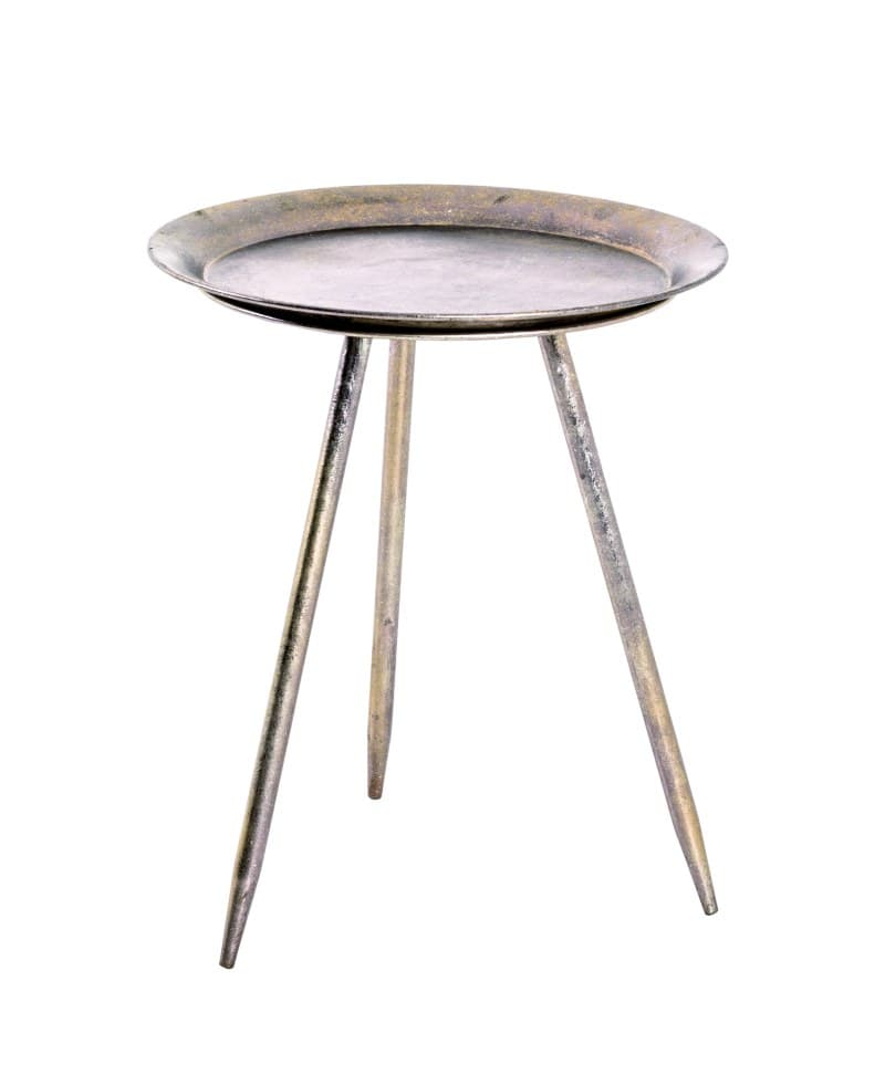 Beistelltisch - DH ca. 38x47 cm, Metall, Bronze