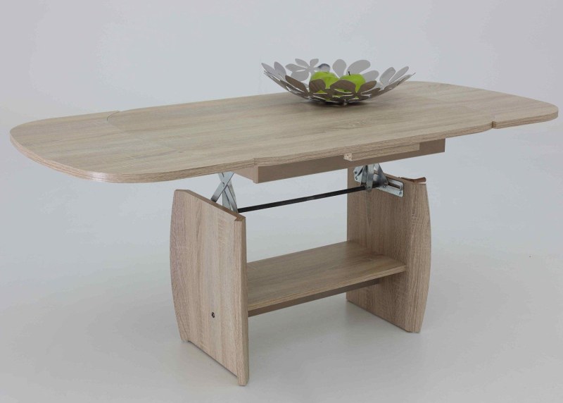 Couchtisch - ausziehbar, höhenverstellbar, LB ca. 95x59 cm, Sonoma Eiche Nachbildung