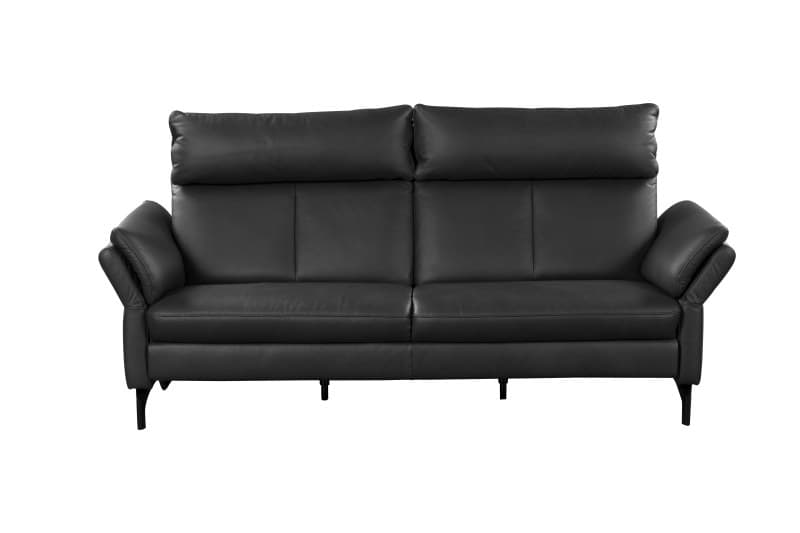 Sofa - 2-Sitzer, Leder, Anthrazit