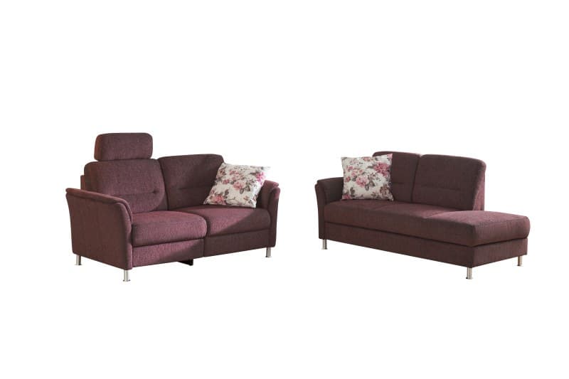 Sofa - 3-Sitzer, Stoff, Bordeaux