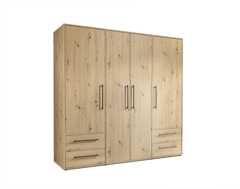 Drehtürenschrank FATHIE- B ca. 206 cm, Eiche Dekor