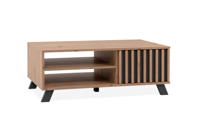 Couchtisch- LB ca. 111x67 cm, Eiche Dekor, Anthrazit