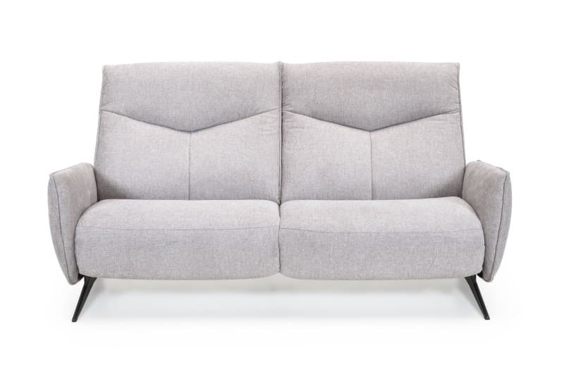 Sofa - 3-Sitzer, Kopf/Fußteil verstellbar, Stoff, Grau