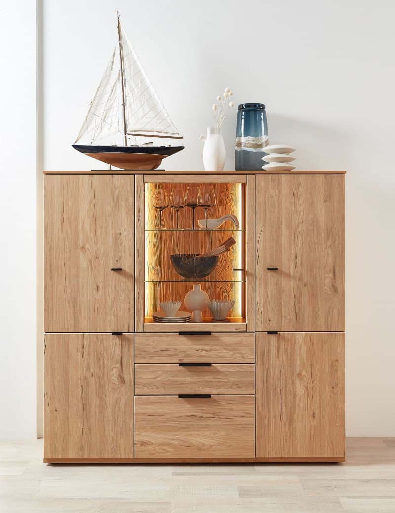 Highboard - Risseiche Nachbildung