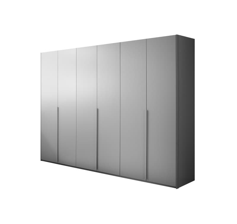 Drehtürenschrank EM Lascala 6-türig - B. ca. 300 cm, seidengrau