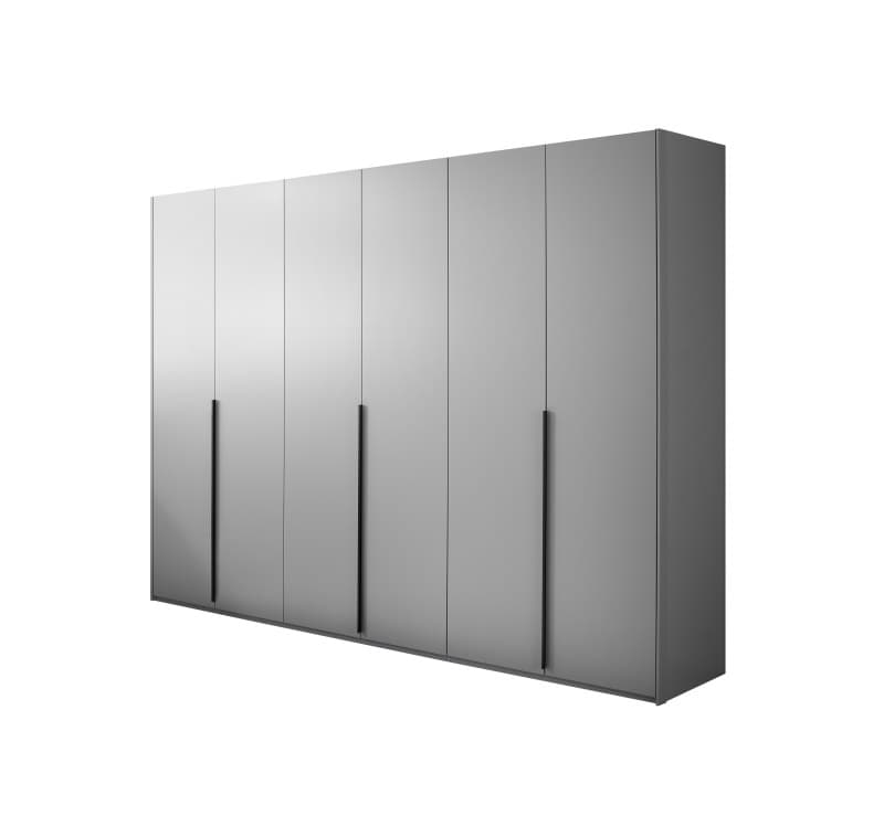 Drehtürenschrank EM Lascala 6-türig - B. ca. 300 cm, seidengrau