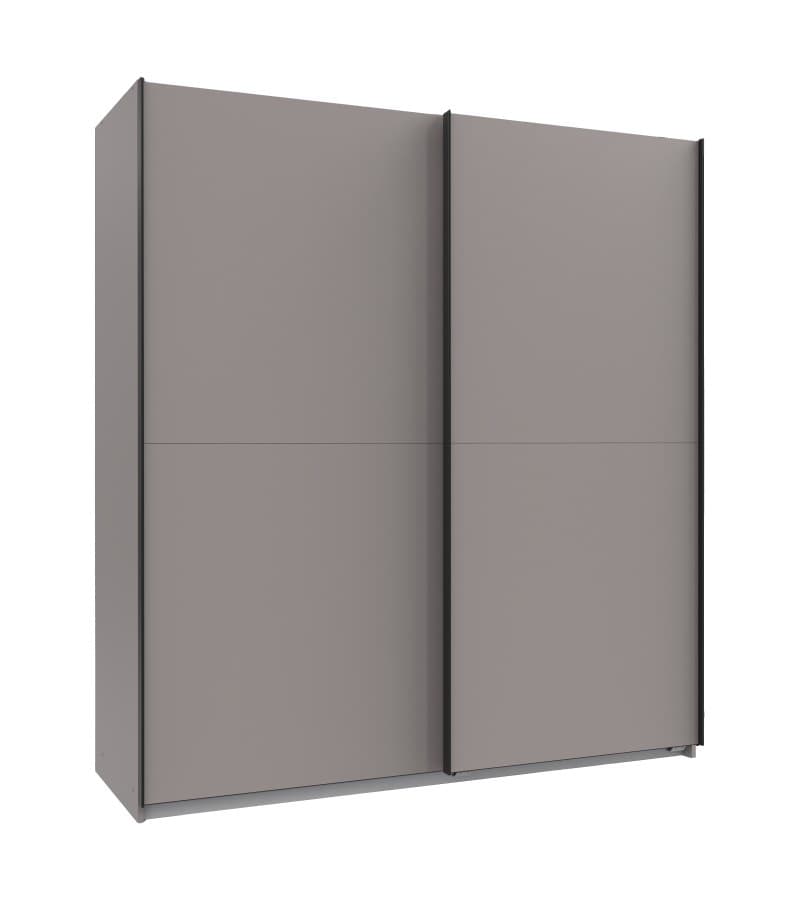 Schwebetürenschrank- B ca. 180 cm, Hellgrau