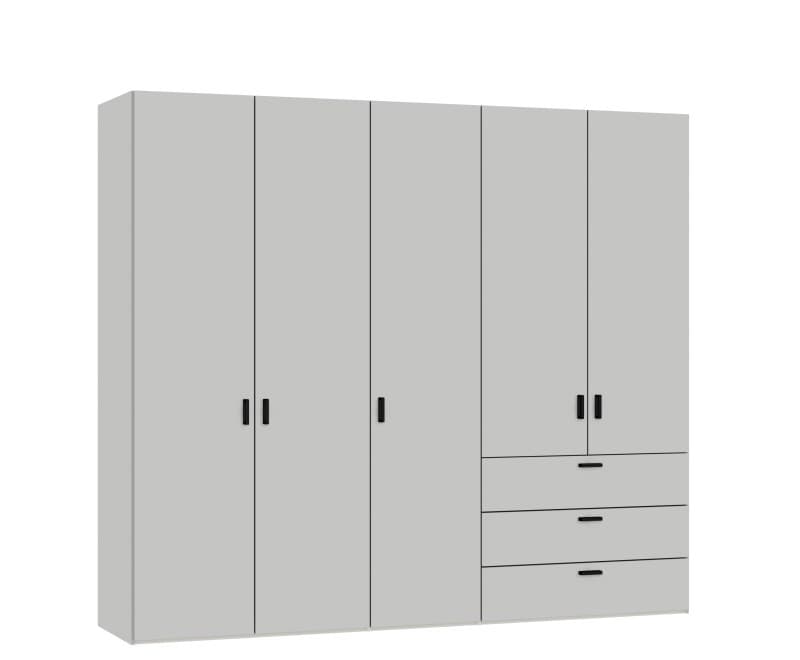Drehtürenschrank JOIN IT- B ca. 252 cm, Hellgrau