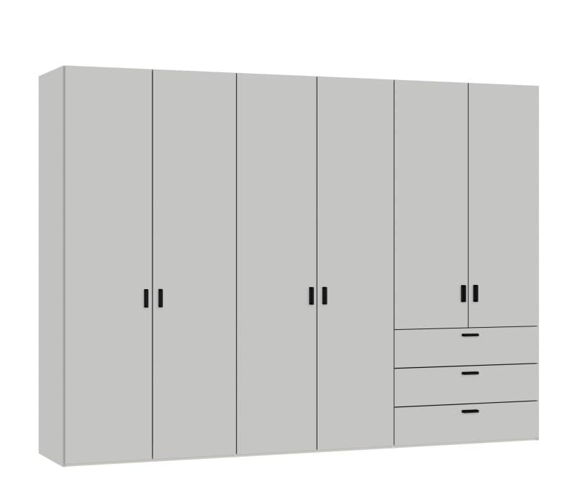 Drehtürenschrank JOIN IT- B ca. 303 cm, Hellgrau