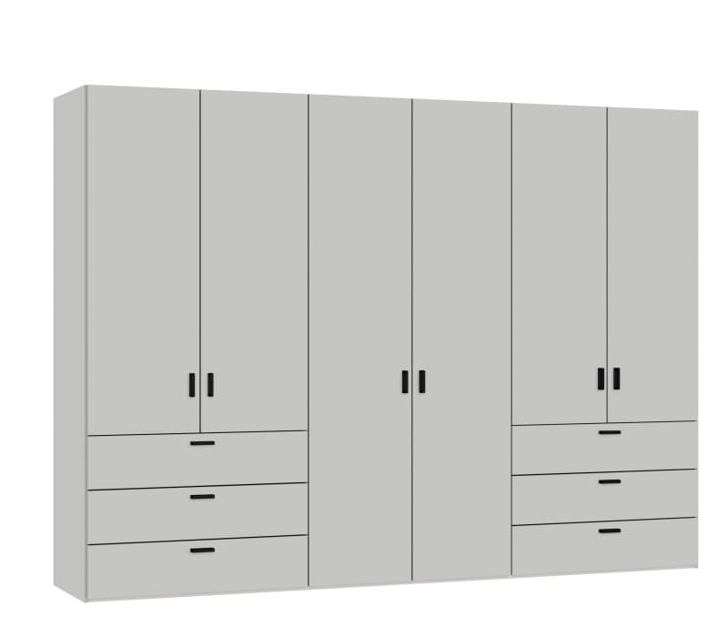 Drehtürenschrank JOIN IT- B ca. 303 cm, Hellgrau
