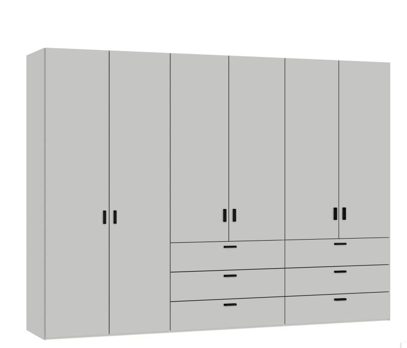 Drehtürenschrank JOIN IT- B ca. 303 cm, Hellgrau