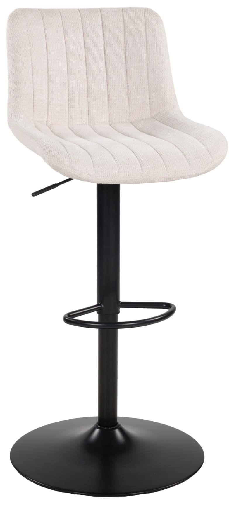Barhocker - höhenverstellbar, Webstoff, Creme
