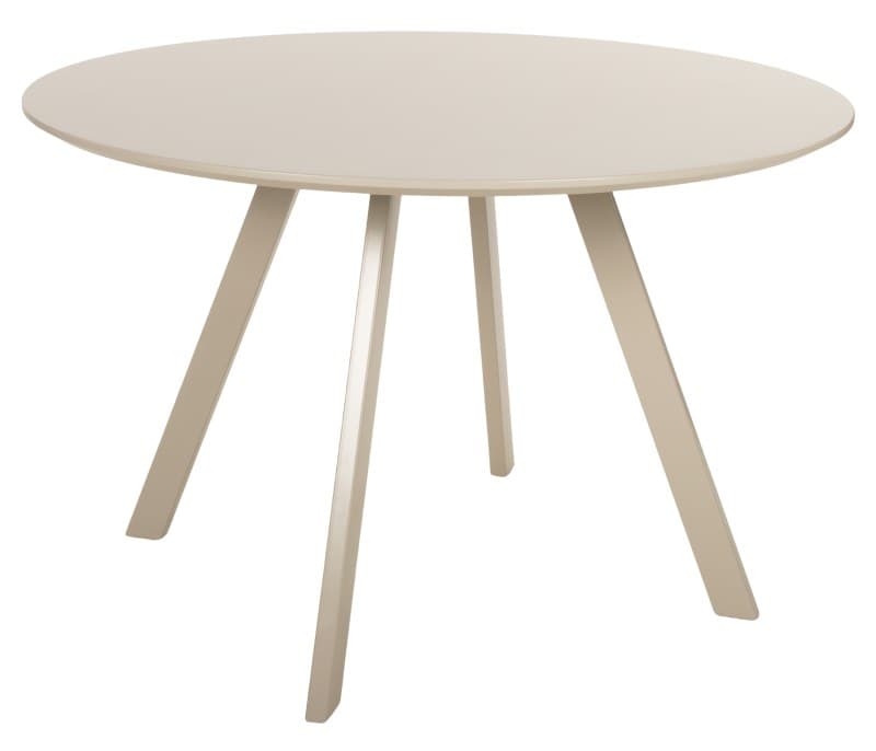 Esstisch - Ø/H ca. 120x76 cm, Taupe, Schweizer Kante