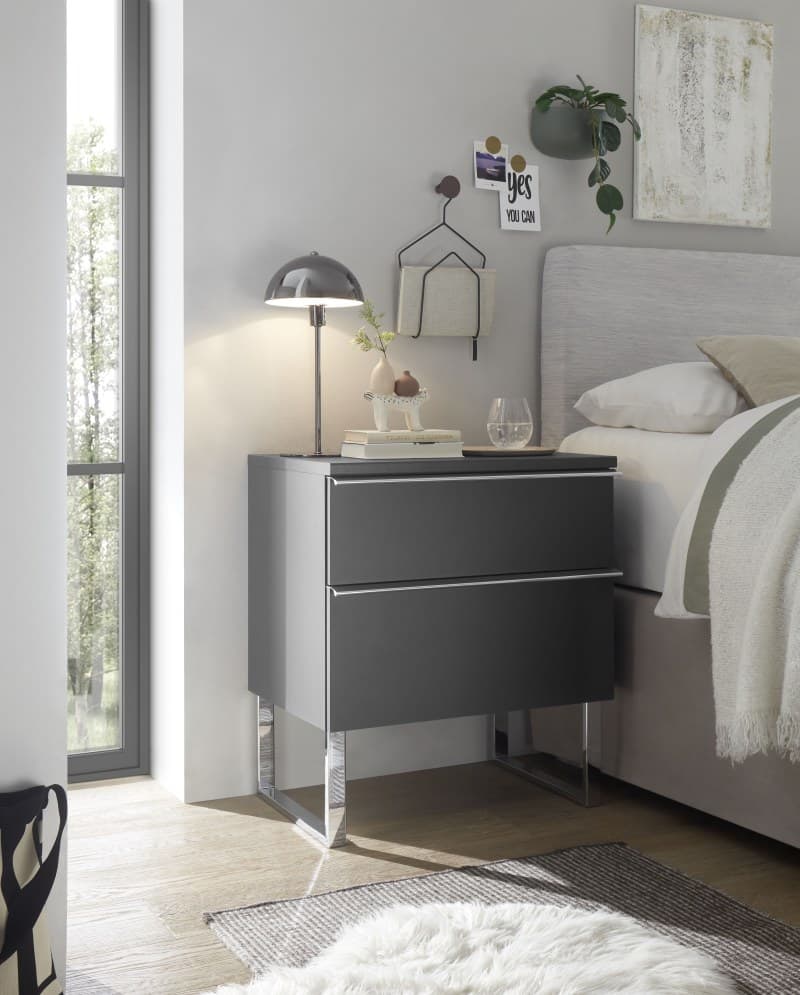 Nachtschrank - Graphit Dekor