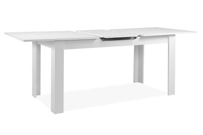 Esstisch - ausziehbar, LB ca. 160x80 cm, Weiß
