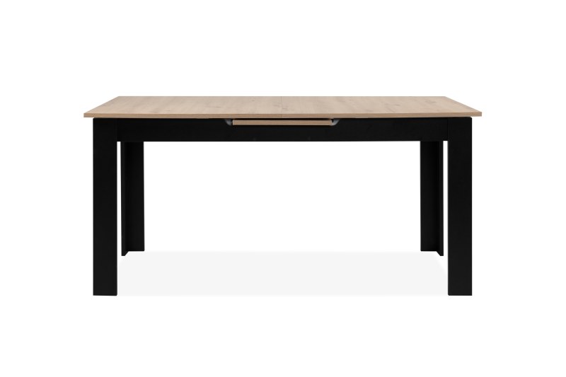Esstisch - ausziehbar, LB ca. 160x80 cm, Artisan Eiche Nachbildung, Schwarz