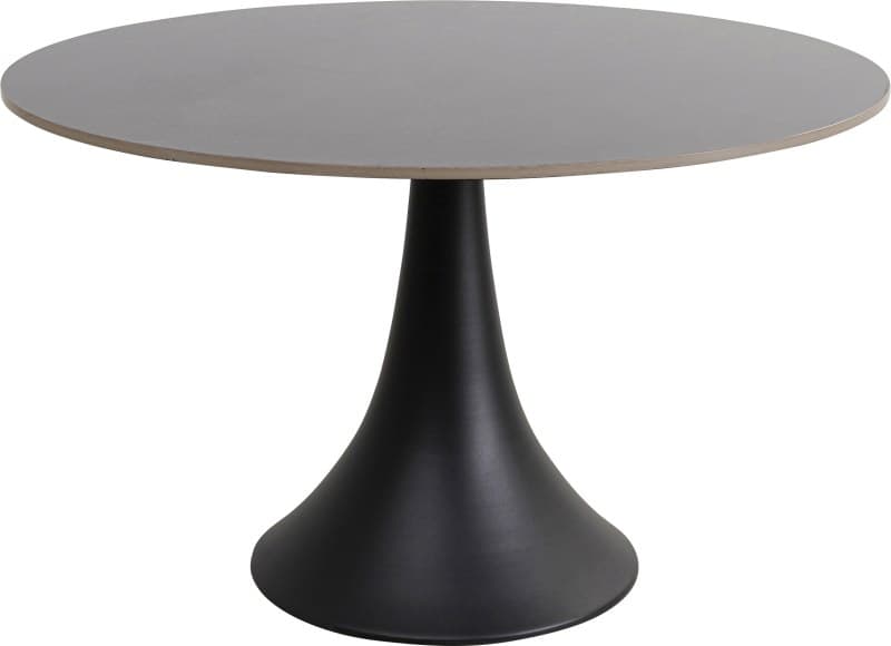 Beistelltisch- D ca. 120 cm, Aluminium, pulverbeschichtet, Schwarz, Steinzeug, Grau
