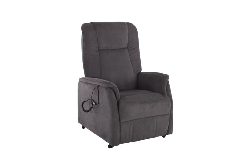 TV-Sessel MANDO - Aufstehhilfe, Relaxfunktion, Kopfteilverstellung, Stoff, Grau