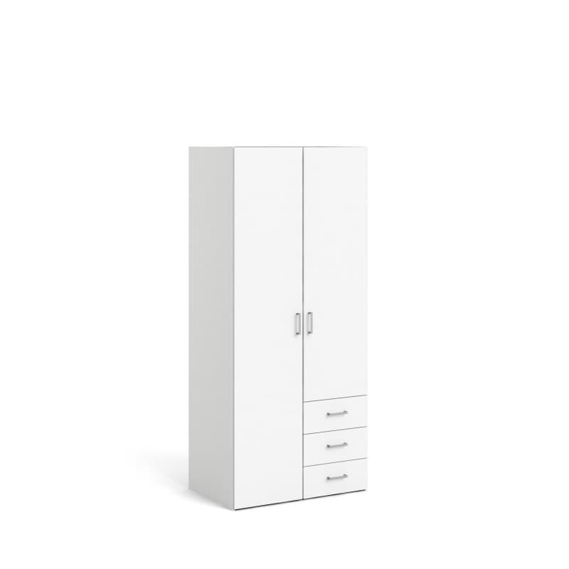 Drehtürenschrank- B ca. 78 cm, Weiß